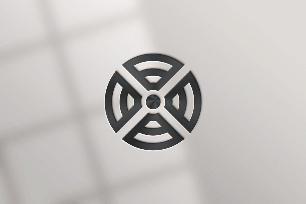 Siyah beyaz geometrik logo sembolü örneği
